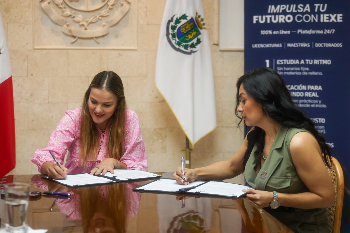 CeciliaPatronL's tweet photo. Más oportunidades para seguir aprendiendo y servir mejor. 📚🤝🎓

Hoy firmamos convenios de colaboración académica con el Instituto de Ciencias y Estudios Superiores de Tamaulipas (ICESY) y IEXE Universidad para ampliar las oportunidades de formación y becas para las y los trabajadores del Ayuntamiento, así como para sus hijas e hijos. 

Agradezco a ambas instituciones por sumarse a este esfuerzo que fortalece el talento, impulsa el aprendizaje y nos permite seguir brindando un mejor servicio a las y los meridanos. Juntas y juntos construimos un Ayuntamiento más preparado, cercano y humano. 🤝

#MéridaContigoEsMejor
