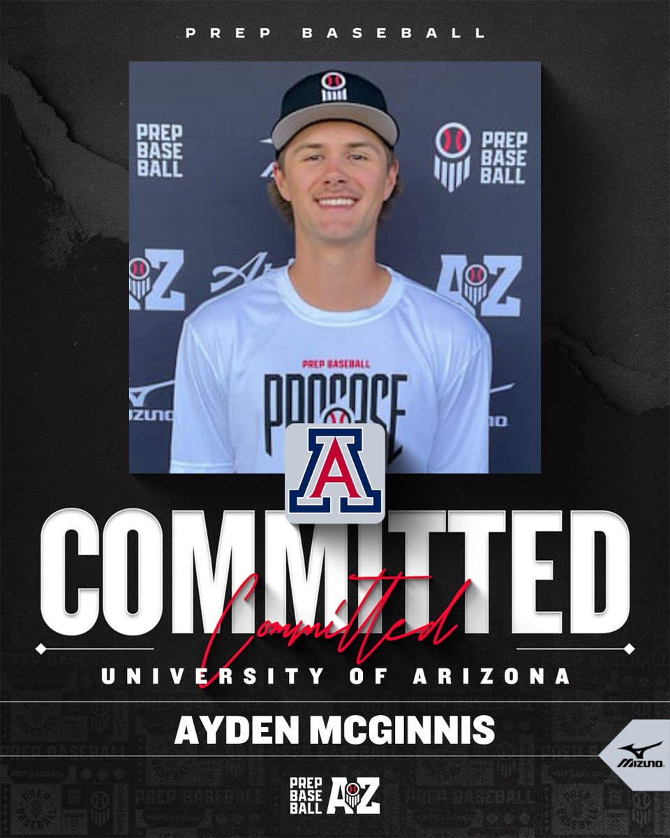 PrepBaseballAZ's tweet photo. '27 Ayden McGinnis has announced his commitment to Arizona!

#PBFG25 and #4CornersProCase standout. Congrats, Ayden! 🔥. #beseen 

@AydenMcginnis // @ArizonaBaseball https://t.co/kxPlq5cHjw