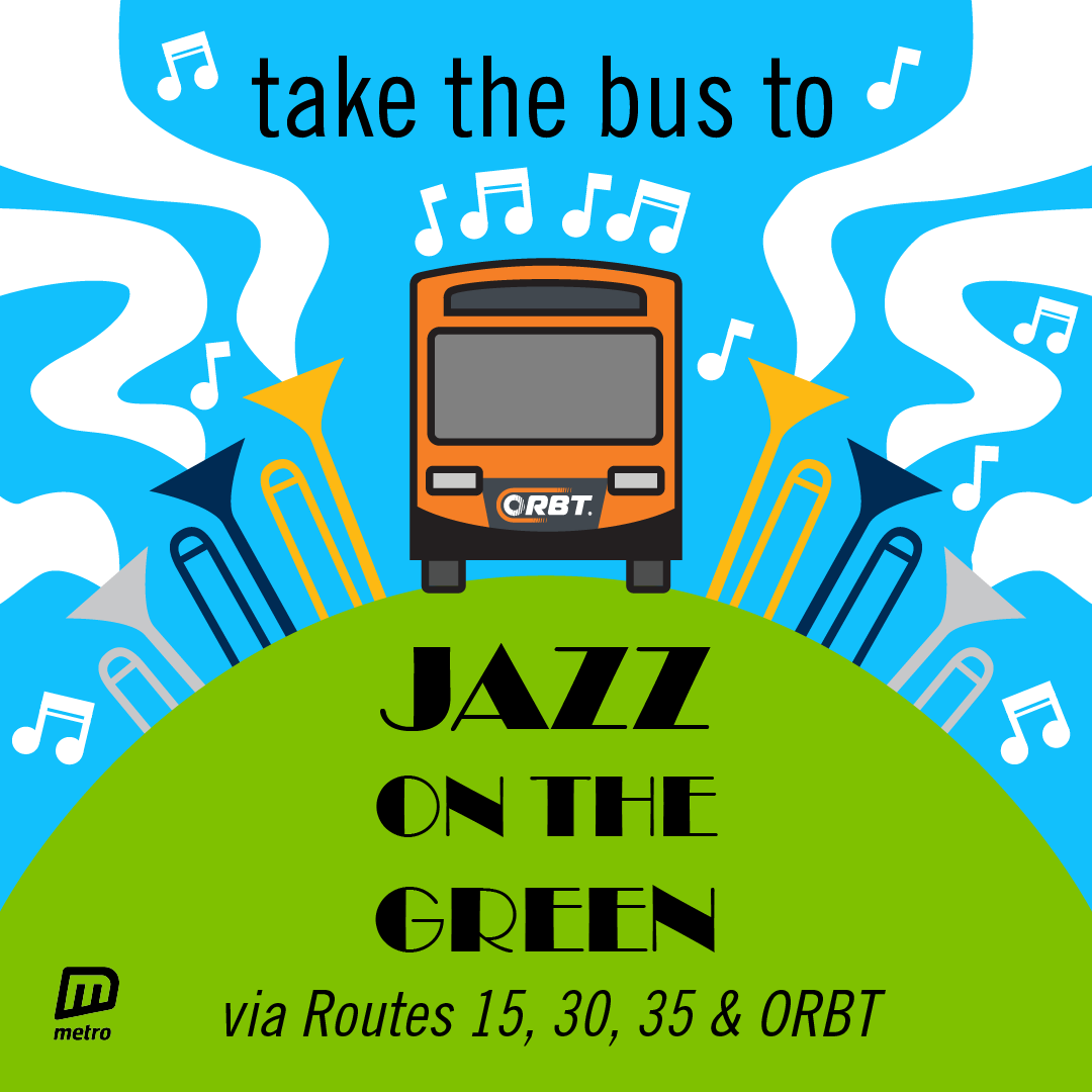 rideORBT's tweet photo. Omaha's yearly tradition of Jazz on the Green by Omaha Performing Arts returns TONIGHT at Midtown Crossing! 🎶
Routes 15, 30, 35, and ORBT all stop just a few blocks away. Let us handle the drive so you can enjoy the vibes with the best jazz in town 😎 https://t.co/F9TwilxRgh