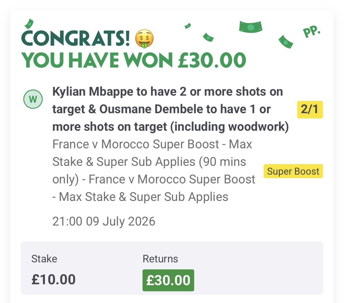 TippingTony's tweet photo. 🏠 THAT’S A FULL HOUSE!

✅ Mbappe 2 Chances Created
✅ Mbappe 2 Shots on Target
✅ Dembele Shot on Target

❤️ WHO BACKED THESE??? https://t.co/UYrf3z3Kev
