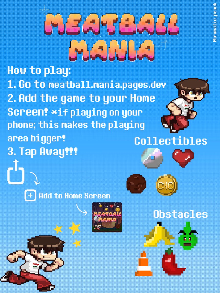 kromatic_peach's tweet photo. Meatball Mania is here!!! Play here: https://t.co/C2lYQWluDU https://t.co/DO306qWss5