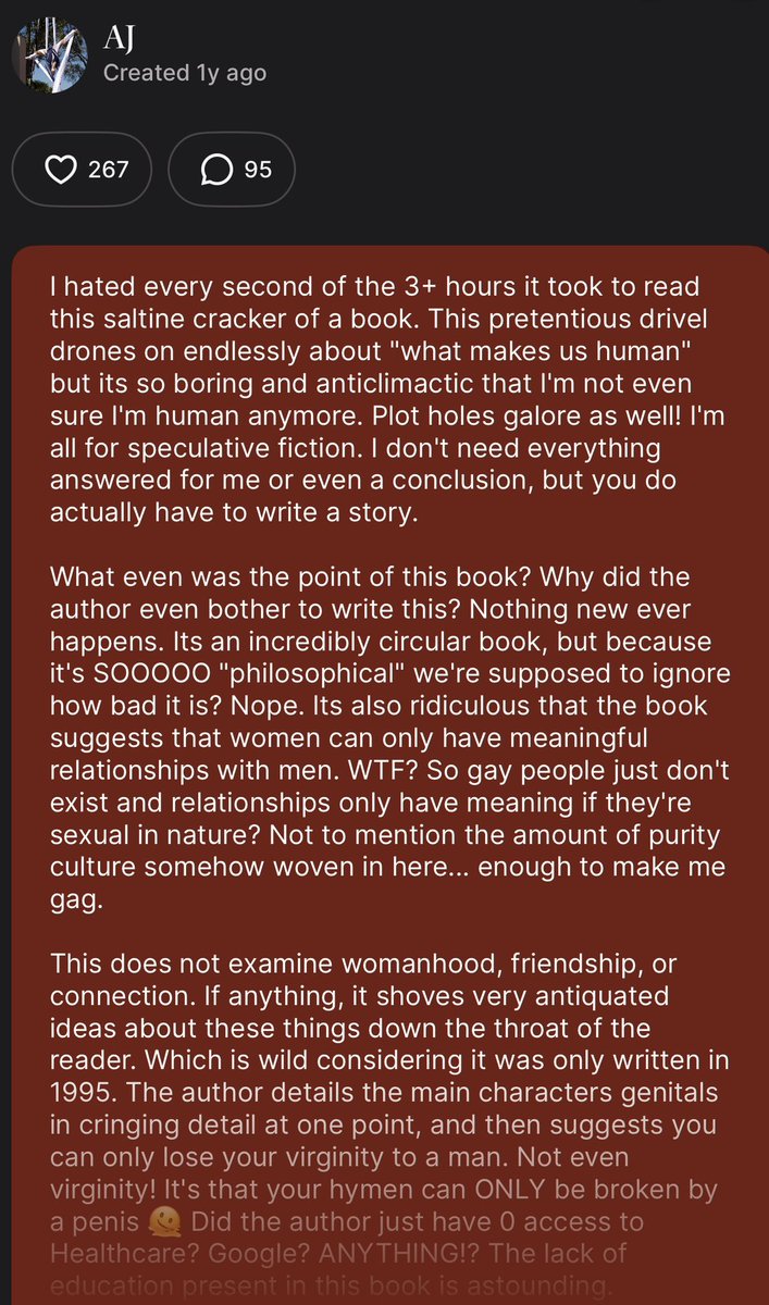 eshoreads's tweet photo. (4.25⭐️) I sat with the ending of the book for a while, and I hardly get affected by others’ reviews, but as a queer woman myself I had to write my own review (left) solely as a response to it (right). This book was so good. https://t.co/STJnRx4Z0S