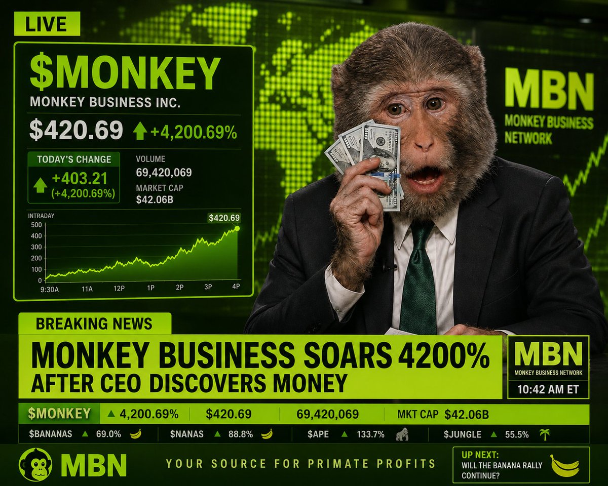 MonkeyBiz_RH's tweet photo. MONKEY BUSINESS SOARS 4200% 

IS THIS NOT INSANE? https://t.co/UJW5UMpFop