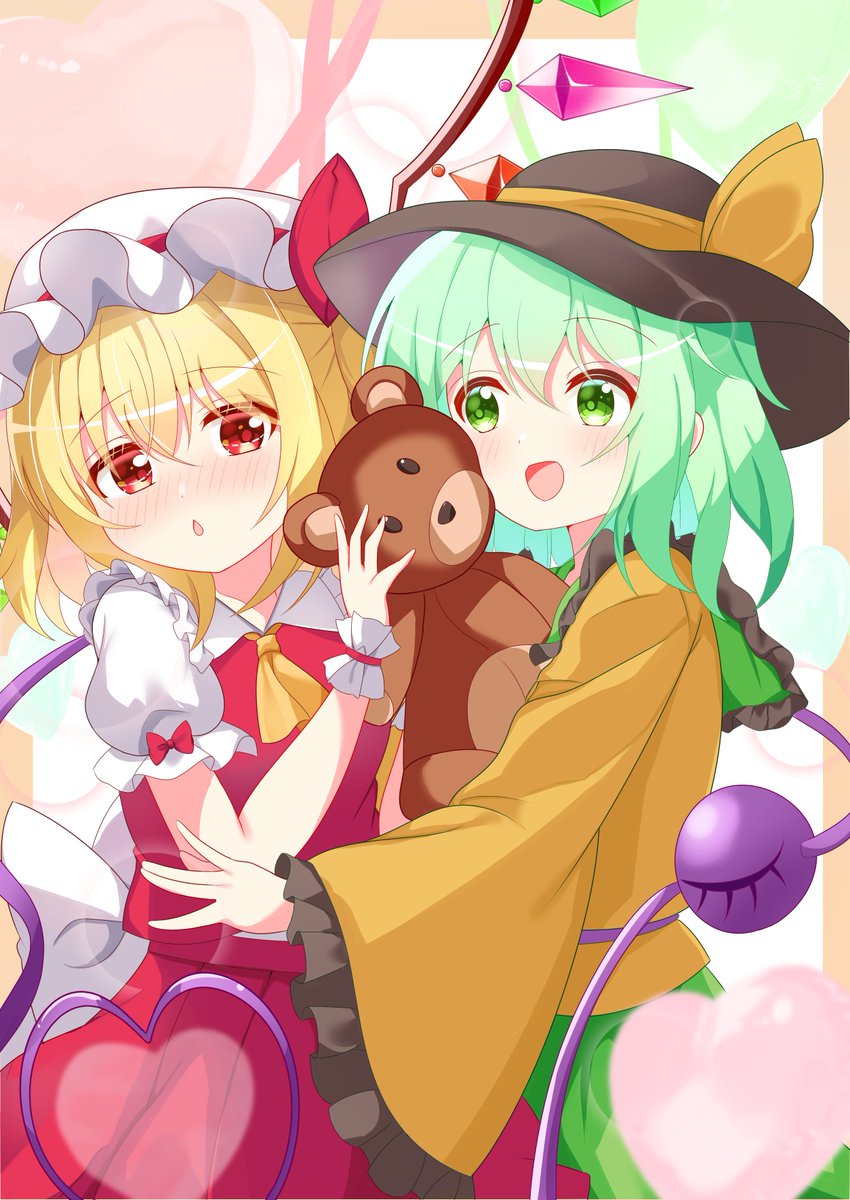 samo_yukkuri's tweet photo. 抱き着こうとするこいしちゃんと照れちゃうフランちゃん https://t.co/YzpD8FwU2D