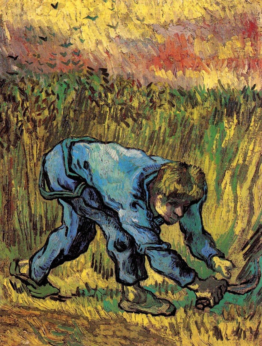 vangoghartist's tweet photo. Reaper with Sickle (after Millet) - 1889 #artbots #vangogh https://t.co/aC4ValgCT4