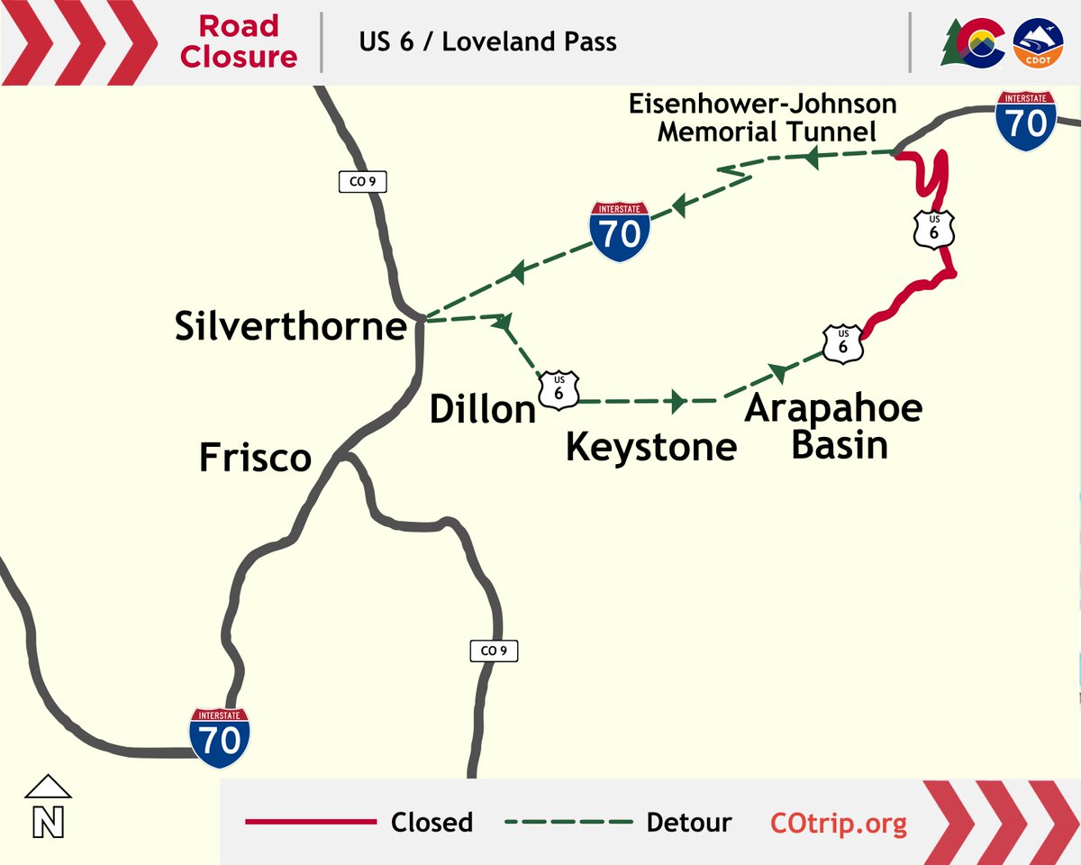 ColoradoDOT's tweet photo. #CDOT #News: Watch for Bicyclists Saturday (7/11/26) – Evergreen to Avon. #US6/Loveland Pass closed to motor vehicles late morning to early afternoon, heavy traffic on #I70 anticipated.
📰https://t.co/GWgl7yWkwO
#KnowBeforeYouGo #TripleBypassColorado https://t.co/2rp1bNFGaJ