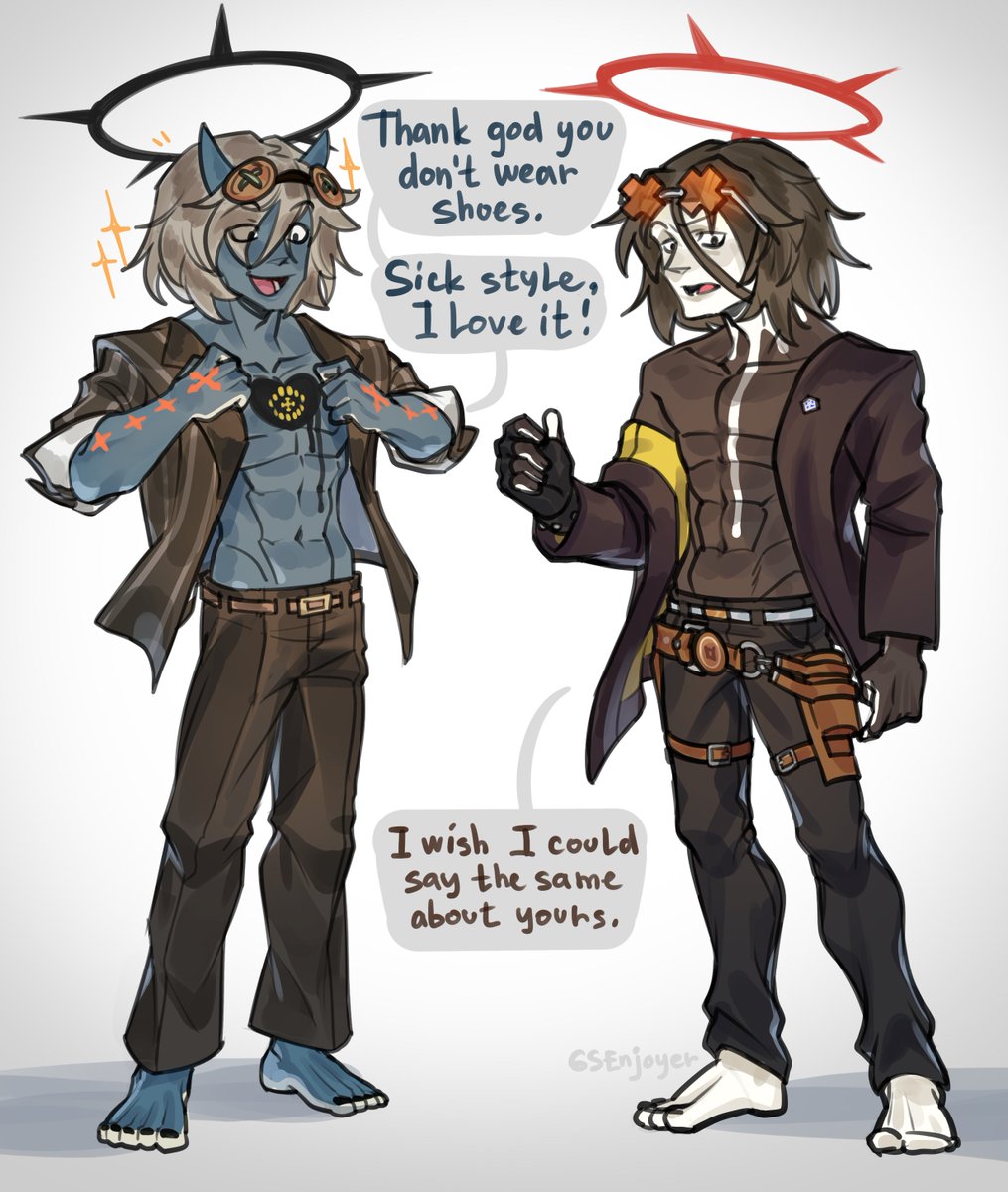 6SEnjoyer's tweet photo. i swapped their clothes https://t.co/tzoBXx3hKl
