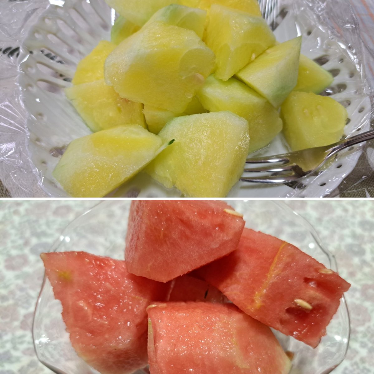 4Kaneda's tweet photo. 小玉スイカ🍉どのくらいで収穫してよいのやら⁉️
虫に喰われそうで採ってしまった😅まだ熟してないけど美味ですよ✨
今日も一日よろしくお願いいたします😉👍️🎶 https://t.co/CQEjWFYjYk