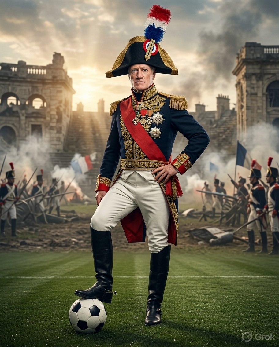 GrayConnolly's tweet photo. Didier Deschamps has coached, in Napoleonic fashion, his French squad so it can lift several gears effortlessly and turn in this decisive #FIFAWorldCup quarter final victory over an excellent Morocco today.  Who can defeat the French? https://t.co/n0xZ3edDOw