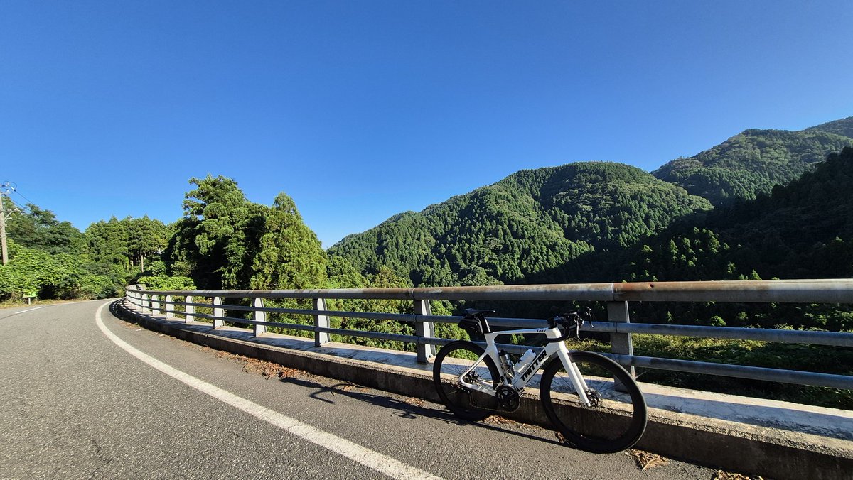 Lazy_Road's tweet photo. 海へ向けて山越え中！
今日はいい蒼天が拝めそうです。

#ロードバイク
#ロードバイク乗りと繋がりたい
#ロングライド
#イマソラ
#TwitterBikes https://t.co/nKBgH0bhbP