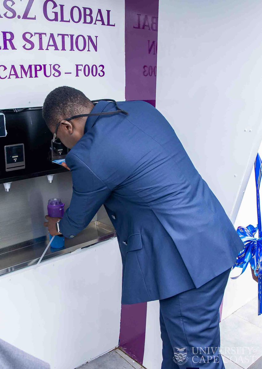 UCCGH_Official's tweet photo. Three automated water stations have been inaugurated at the University of Cape Coast (UCC).

Visit:

https://t.co/J0VMIQATqn 

Pictures subject to copyright https://t.co/Zhd6dDK0wJ