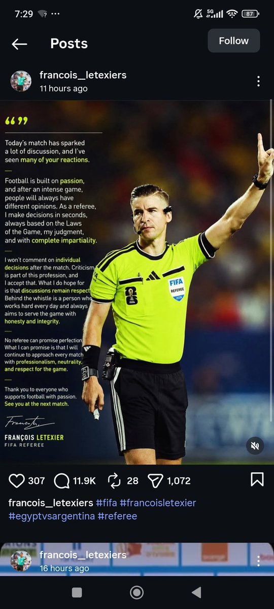 flinfl1's tweet photo. @MissNegritu He is not neutral 🤣 that's the ref who was in the last game https://t.co/MJQhT12gPA