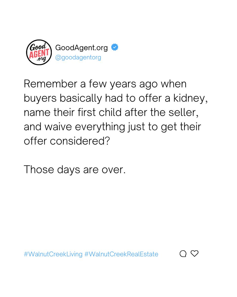 LivingInEastBay's tweet photo. The market has shifted. More sellers are offering concessions and working with buyers to get deals across the finish line. 🏁

Kat Sellis https://t.co/4HHr2RL7vi Brokered by Real DRE#01858561 https://t.co/betEvaBYjU