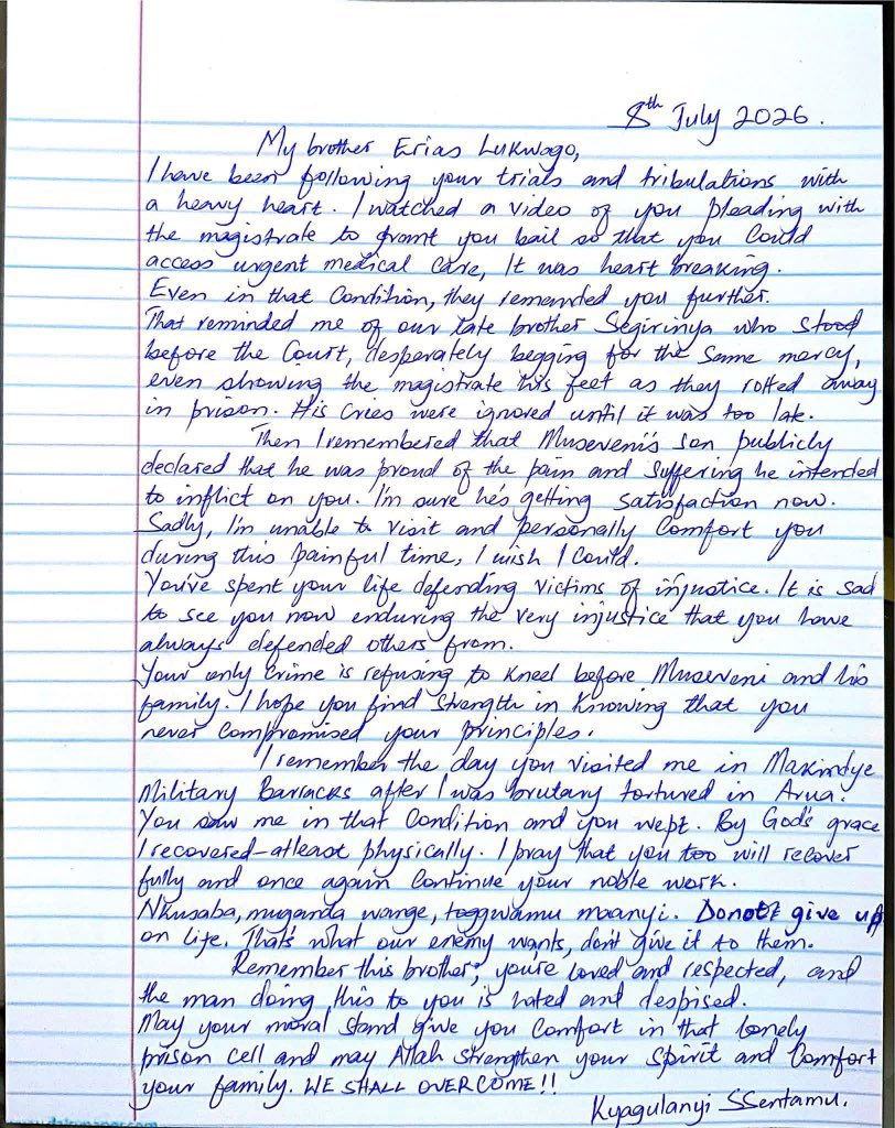 NupUpdates's tweet photo. OFFICIAL RELEASE: BOBI WINE WRITES TO ELIAS LUKWAGO https://t.co/zsYjjFRGBs