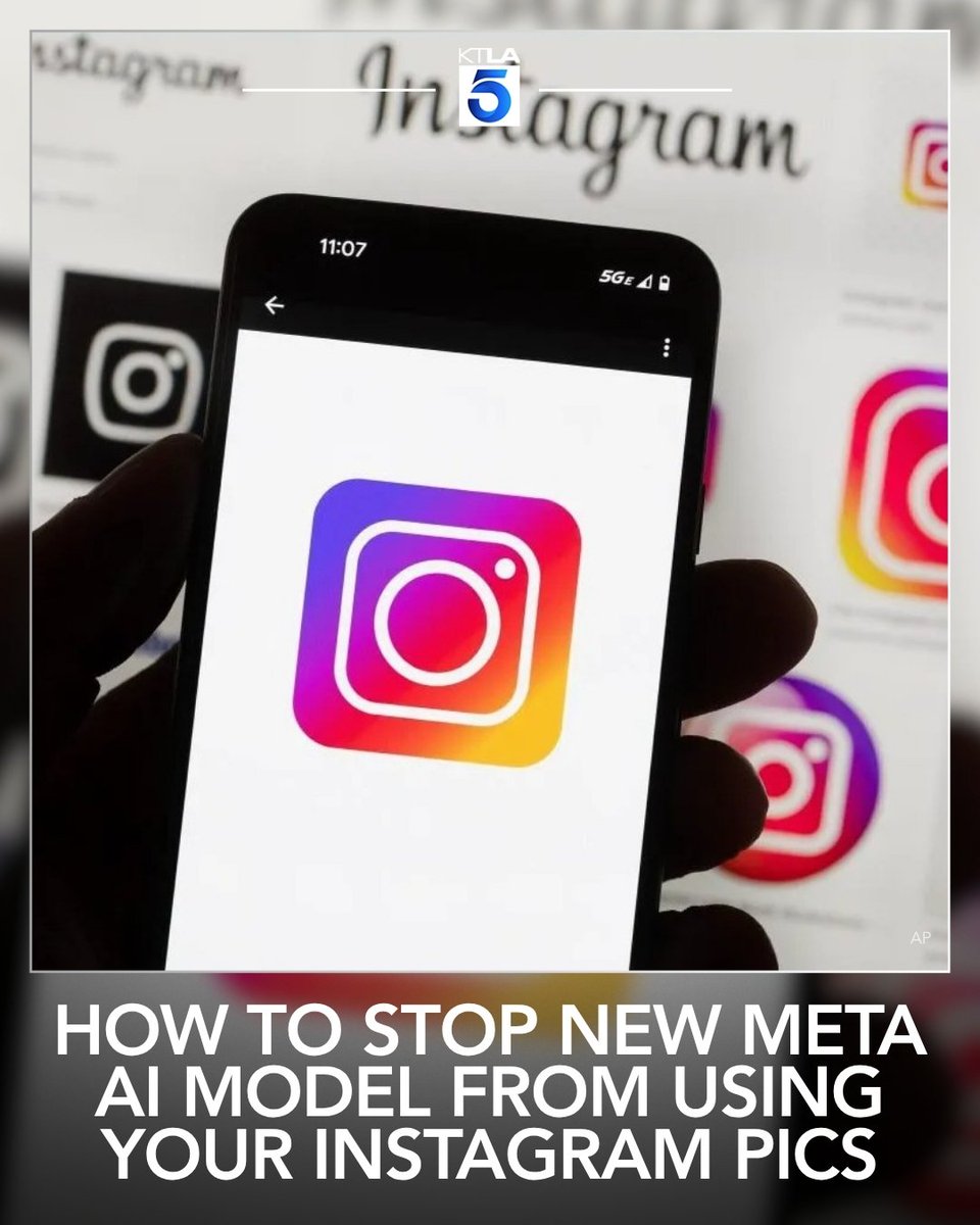 KTLA's tweet photo. Meta announced a new AI image model that allows anyone to generate images from your Instagram posts, sparking a host of privacy concerns. Here's how to opt out. https://t.co/7BL3EPsIB9 https://t.co/N9ir1gWECN