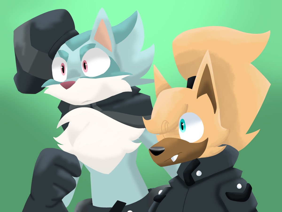 maria_Bluecool's tweet photo. Slinger the ocelot and Whisper the wolf https://t.co/saJbIfBUNO