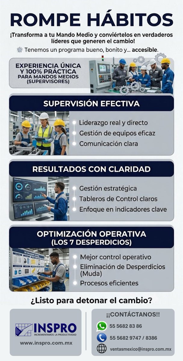 inspromexico's tweet photo. #INSPRO #capacitacion #CAMBIO #liderazgo #SISTEMASDEGESTION #productividad #Capacitación #TalentoHumano #DesarrolloProfesional #CrecimientoEmpresarial
Whatsapp: https://t.co/9FOmV0s98U https://t.co/aUZYc5b5qp