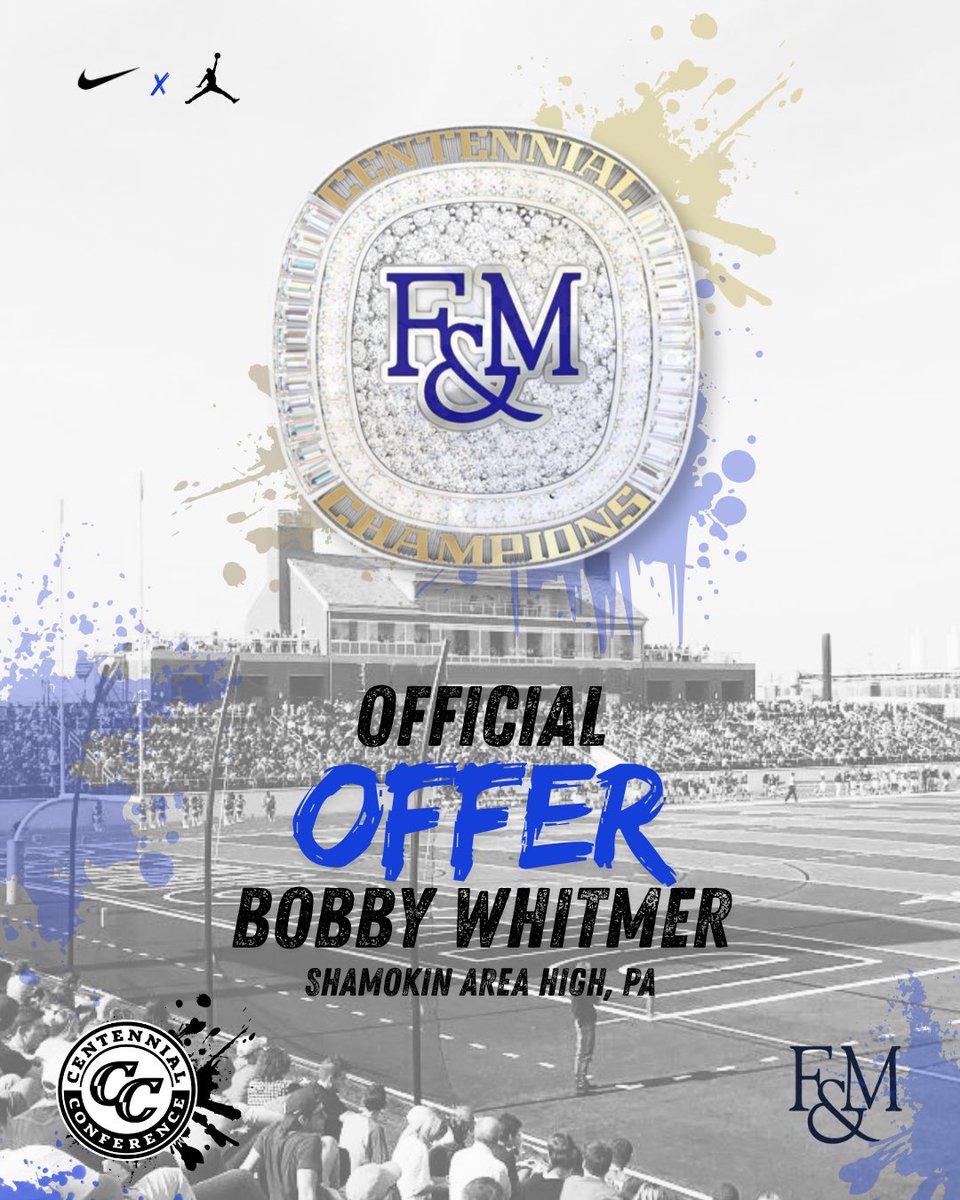 Whit1Bobby's tweet photo. After an amazing conversation with @Coach_Phelan25 from Franklin & Marshall I am incredibly excited and honored to announce that I have received my 2nd offer from @FandMFootball!!! I want to sincerely thank the F&M Coaching staff for believing in me and giving me this offer!! I truly appreciate this opportunity and can’t wait to continue building a relationship with F&M’s Coaching staff and program!!!!!

GO DIPS!!!!!!!!

@CoachPersing @ChadStumhofer @mburrows1_mark @HighVelocity570 @CoachMoore_99 @Coach_Handy73 @PaFootballNews @CoachCregger @CoachBL_AFL