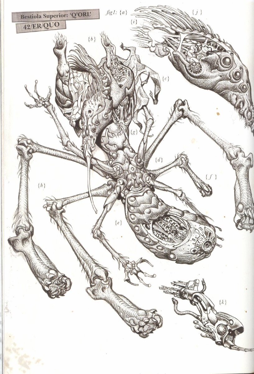 ScaleyRandy's tweet photo. @TheWillowFox22 Not sure if it's still canon, but 40K does have a lore-only species called the Q'orl who are indeed a race of intelligent ants,they lack FTL but are implied to be learning it which would be a huge problem since they're a stone's throw away from Terra. https://t.co/ri7PxOcEHd