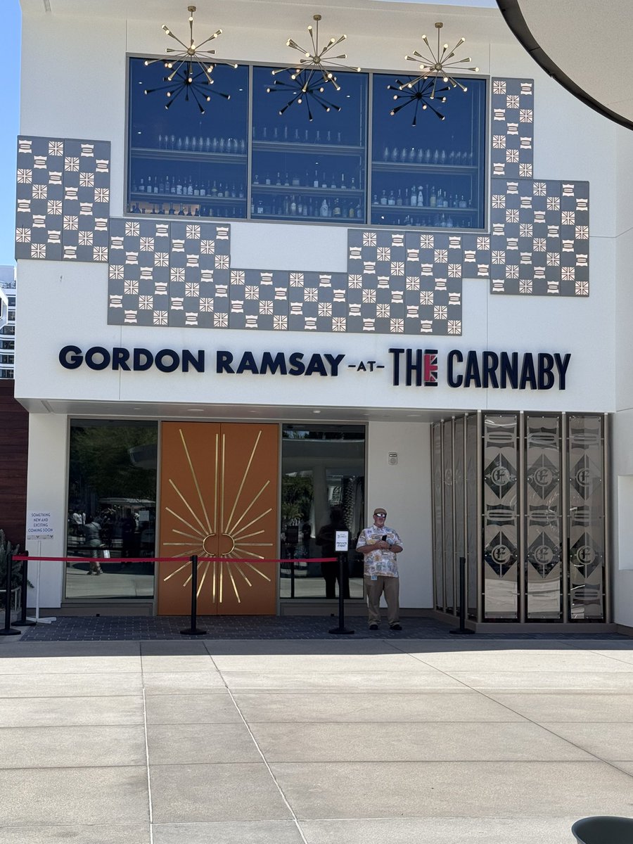 DisneyScoopGuy's tweet photo. There’s a private event happening inside Gordon Ramsay at the Carnaby in Downtown Disney! They’re getting closer to opening! https://t.co/lznjxJKstK