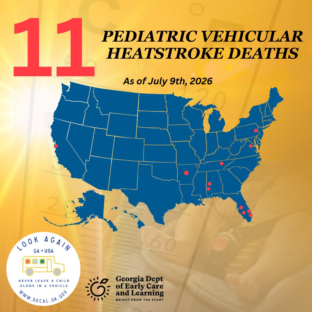 CommJacobs's tweet photo. Always #LookAgain and never leave a child alone in a vehicle even for a minute! @GADeptEarlyCare @gohsgeorgia 

https://t.co/zTowxpwp1A https://t.co/ryud8xUOyv