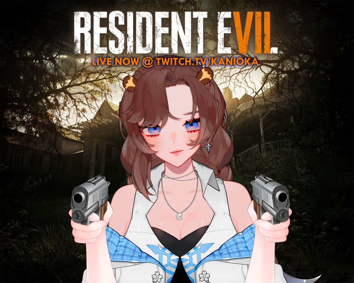 KainokaVT's tweet photo. Evil Residents? Not for long! 
Trying to finish RE7 TONIGHT! Come hang out and watch me get jumpscared for the millionth time (;ω;)b

link below ⤵️ https://t.co/n3RFDMOV6O