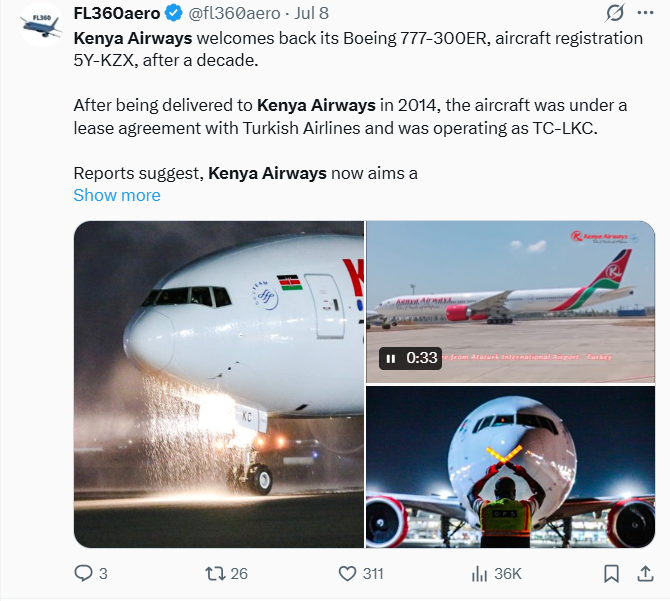BoardLotSultan's tweet photo. Whoever is curating this KQ recovery journey, is doing a fine job https://t.co/8I38IW2czD