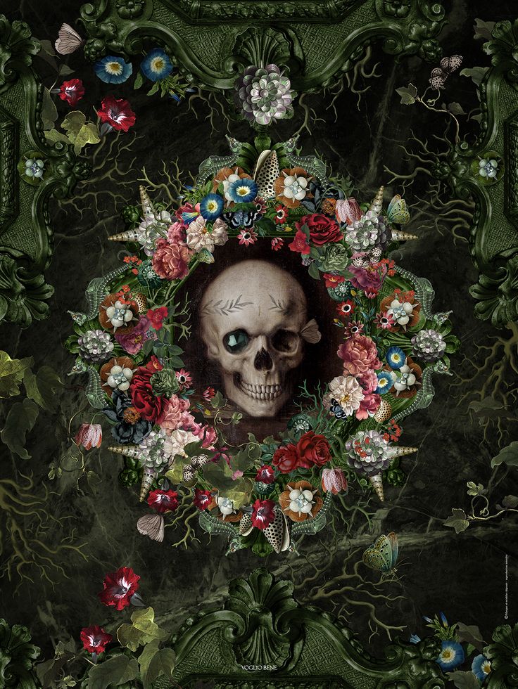 Skull #Flowers