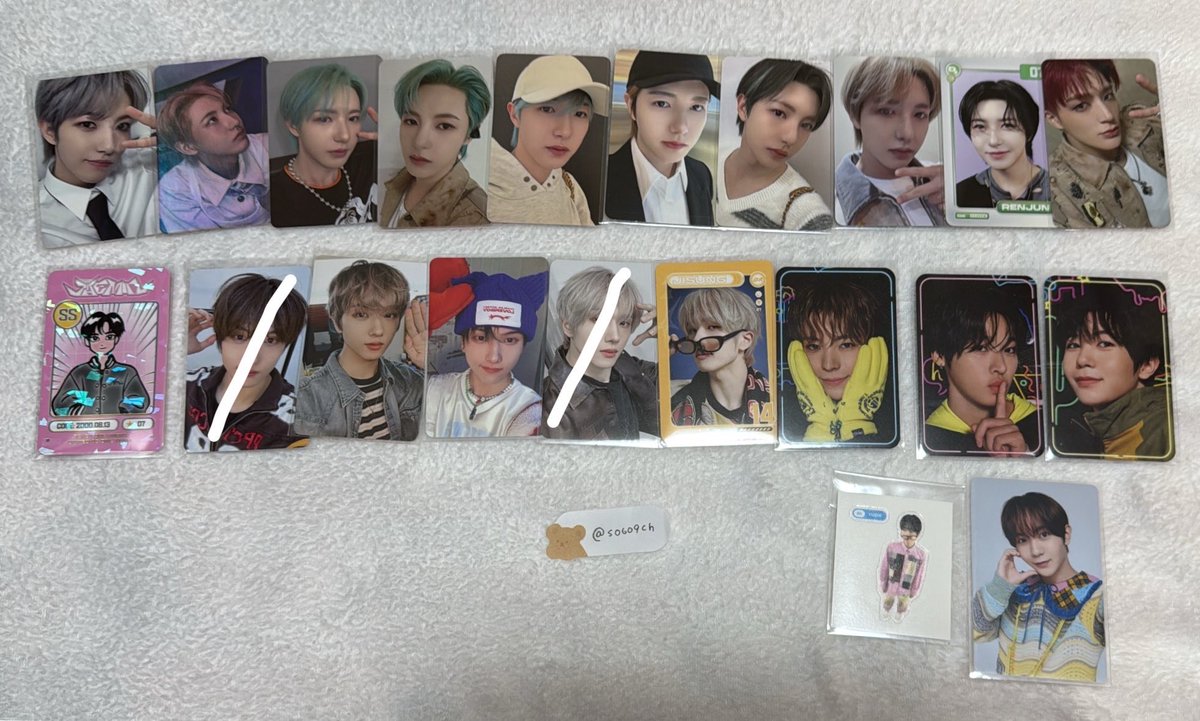 s0609ch's tweet photo. enhypen &amp;team txt nct 127 dream wish トレカ 交換

譲 ) 画像1~6 (リプへ続きます🙇‍♀️)
求 ) &amp;TEAM EJ FUMA > 他メンバー

郵送でのお取引希望📮
n(当方):1⭕️

イレギュラーのため大変難しいとは思いますが 何でも検討いたしますので気軽にお声かけください☺︎︎︎︎ https://t.co/alGA34s6b5
