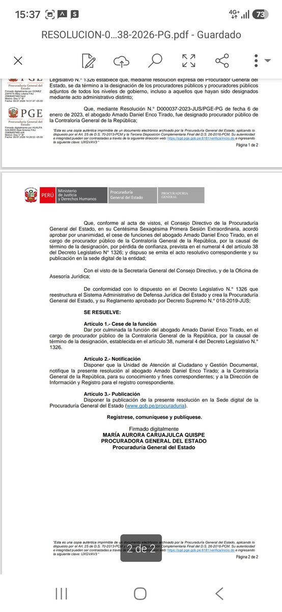 AmadoEnco's tweet photo. Vaya Procuradora General, asi responde a los procuradores que nos atrevemos a cuestionar su pésima gestión. Espero que el gobierno entrante tome cartas en el asunto y reforme el sistema para concretar de una vez la tan ansiada autonomía funcional de los procuradores públicos. https://t.co/QyyOUKr8Mt