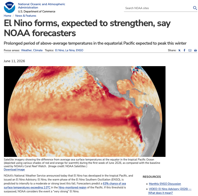 tamarindoenflor's tweet photo. Lo más chistoso de esto es que El Niño ya se declaró, lo que se está monitoreando es la intensidad que va a tener y las consecuencias a mediano plazo que vamos a sufrir. Van a dudar de algo que estamos registrando desde 1950 y ahora que tenemos más instrumentos para hacerlo. https://t.co/GNA1UcEf2k