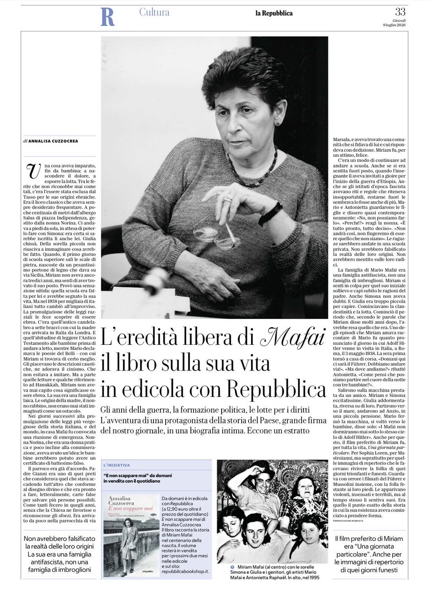 la_kuzzo's tweet photo. Domani, in edicola con @repubblica, la storia di una delle sue fondatrici https://t.co/dfduPAjX4w