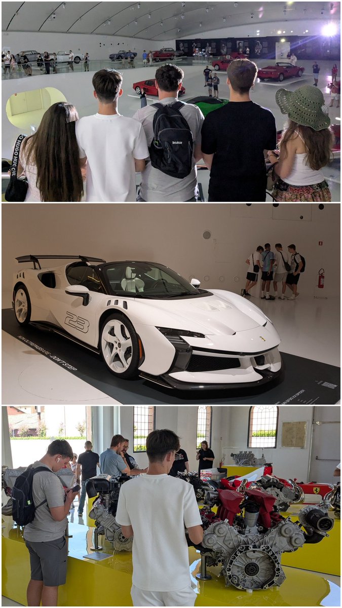 RCStechfaculty's tweet photo. Next onto Ferrari, Modena this morning to see Enzo's greatest hits 😍🏎️ @RCS_Trips https://t.co/QLxTqBIjCj