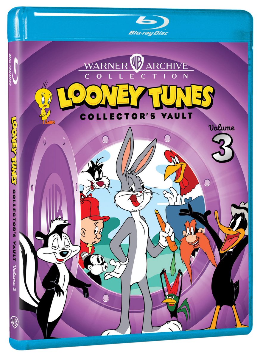 that_looney's tweet photo. FRESH OFF THE PRESSES! Looney Tunes Collector's Vault Vol. 3 is coming September 8th! It's chock full of good stuff! Sinkin' in the Bathtub! Herr Meets Hare! A Boobs in the Woods remaster! Puss 'N Booty! 30s stuff! Plenty of other really nice ones! https://t.co/bEtNmYvApt