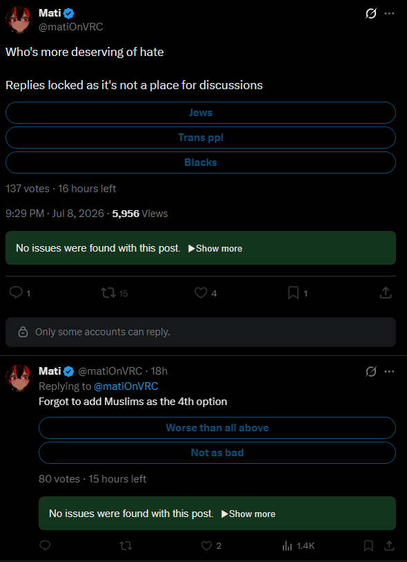 Kitasure's tweet photo. locking the replies goes to show that this dude is a major fucking pussy, and wouldn't dare to act this way in front of an active crowd, both in vr and irl. https://t.co/0HS8EJHYb8