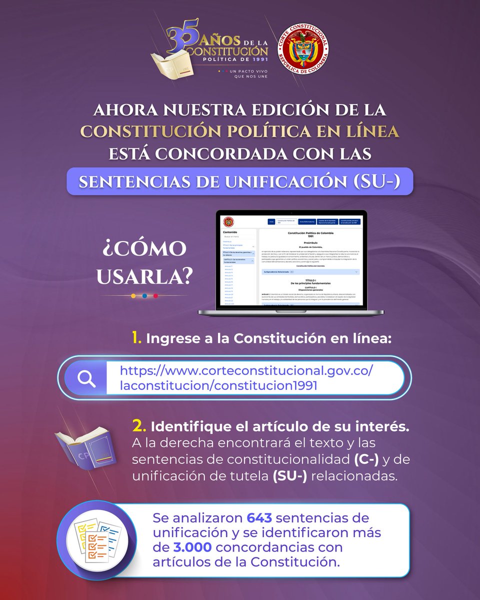 CConstitucional's tweet photo. #35AñosDeLaConstitución | La Constitución ahora es más fácil de consultar.

🔎 Explórala aquí y conoce esta actualización: https://t.co/iYRKsv1Gds

1/3 https://t.co/Xv3ToXFX0v