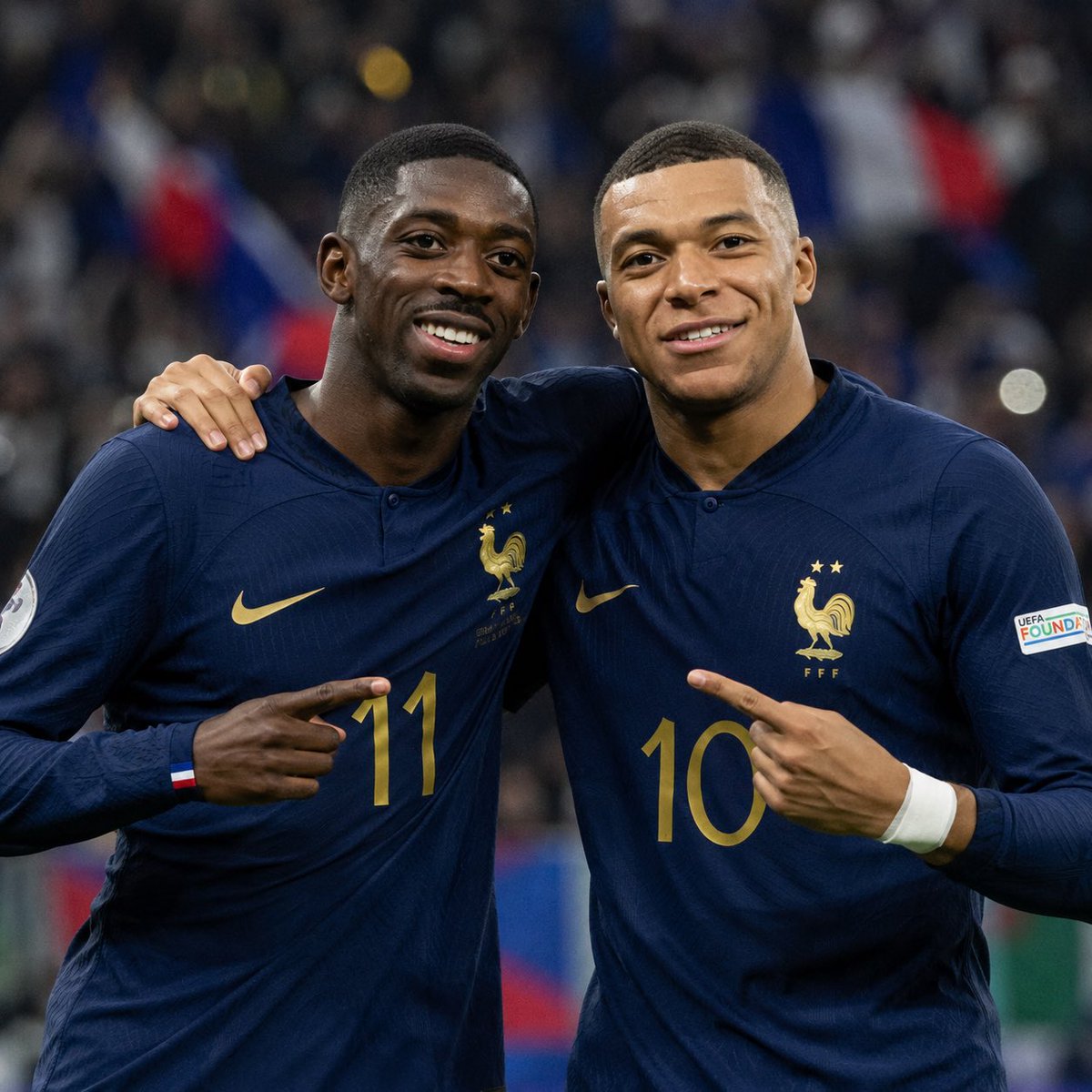 Oledobrasil's tweet photo. Mbappé e Dembélé têm 13 gols nesta Copa do Mundo.

O Brasil inteiro fez 10 gols.

O futebol brasileiro não chega nem perto do futebol francês. Dura realidade. https://t.co/dfd9jRyiKK