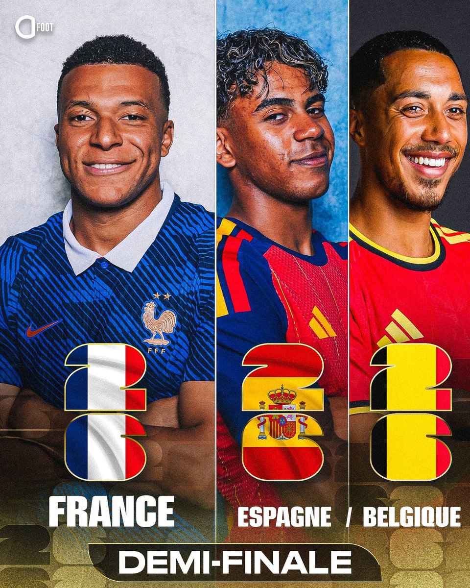 ActuFoot_'s tweet photo. 🚨🚨 LES BLEUS 🇫🇷 AFFRONTERONT L'ESPAGNE 🇪🇸 OU LA BELGIQUE 🇧🇪 EN DEMI-FINALES DE LA COUPE DU MONDE... LE 14 JUILLET !!! 😍

Impossible de perdre un jour de fête nationale…

Un remake de la demi-finale de l'Euro 2024... ou de celle de la Coupe du monde 2018. 🍿 https://t.co/pgeUO69ucF