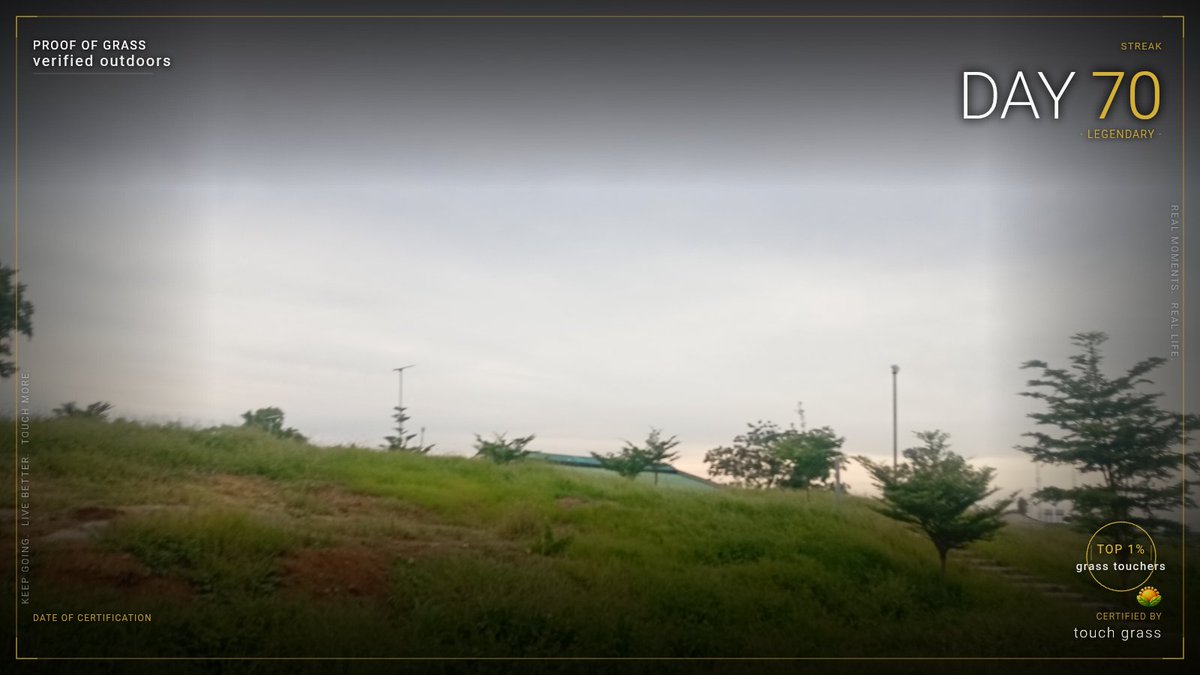 0xTokii's tweet photo. certified legendary. the proof archive speaks volumes.

Day 70 · proof of grass 🌿

$TOUCHGRASS #TouchGrass #ProofOfGrass
@XTouchGrass · https://t.co/vrqbJD0Wlo https://t.co/jcUNZoPV9a