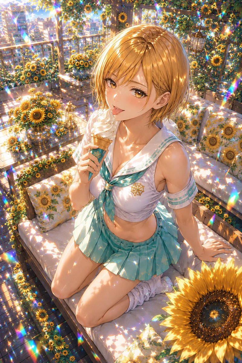 136_ggg's tweet photo. レイナさん　ありがとうございます✨✨
#金髪華金

🌻木漏れ日の下で、ちょっとひと休み✨
　笑顔も元気もチャージして、
　夏を思いっきり楽しもう！ https://t.co/xGINlvKZlg
