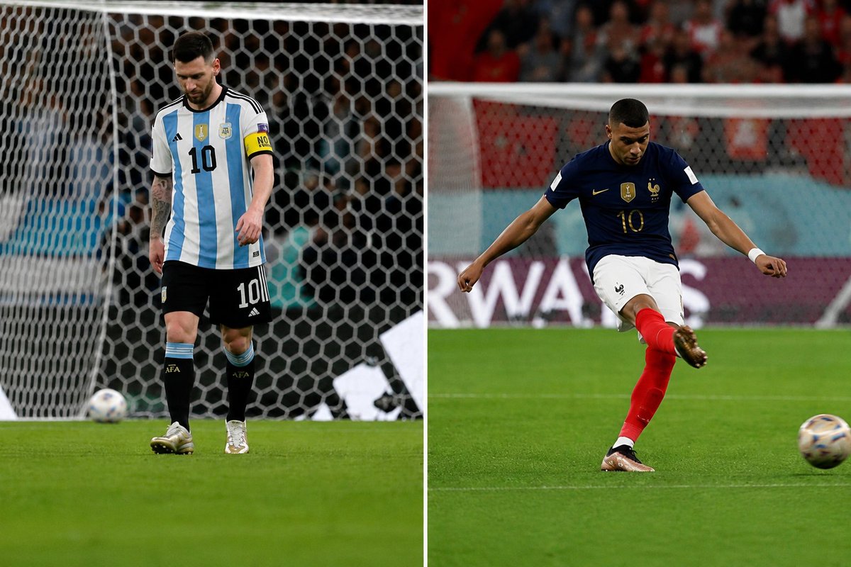 manmohanharsh's tweet photo. After Lionel Messi's (@LMessiStuff) penalty miss in #ARGvsEGY ended in an Argentina comeback win, today @KMbappe missed from the spot in #FRAvsMAR—and now France winning 2-0

Has missing a penalty become the new winning formula at the #FIFAWorldCup? 😄⚽ https://t.co/qL36LissF9