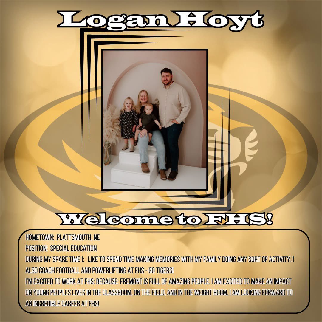 Coach_Hoyt's tweet photo. I am super thrilled and blessed to be starting this new chapter in the classroom, on the field, and in the weight room at Fremont High School! 📚 🏈 🏋🏻 Go Tigers!🐯 https://t.co/1mcMezDVYj