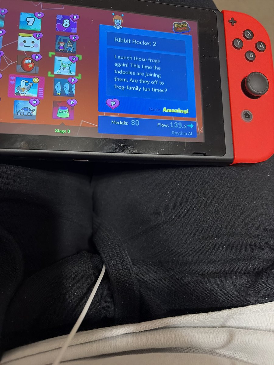 BlindBerkian's tweet photo. Just today, a week after release... I knocked out four in a row out of five!!!! Pop Don't Drop 2, Fruit Flex 2, Ribbit Rocket 2, and Remix 17 are done... which leaves Remix 19!!!! #BlindGamer #Nintendo #RhythmHeavenGroove #perfectChallenge 😁🤞 @NintendoAmerica https://t.co/BLMGhOeabs