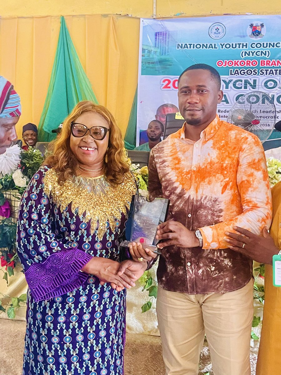 NYCNLagos01's tweet photo. Today, Ojokoro Local Branch of NYCN Lagos successfully concluded its Elective Congress following the expiration of the previous administration.

Congratulations to Comrade Sulaimon Azeez Emmanuel on his emergence as Coordinator, alongside his Cabinet — we wish you a fruitful tenure.

Special appreciation to the leadership and members of the branch for a process marked by character, selflessness, and purpose, and to the Executive Chairman of Ojokoro LCDA and other stakeholders for their continued support of the Youth Council.

 I am also deeply honored to have been decorated with an Award of Excellence on this occasion. I sincerely appreciate this recognition and dedicate it to continued service to our great youth structure.

Our mandate remains clear: building structures that are vibrant, productive, and reaching their full potential.