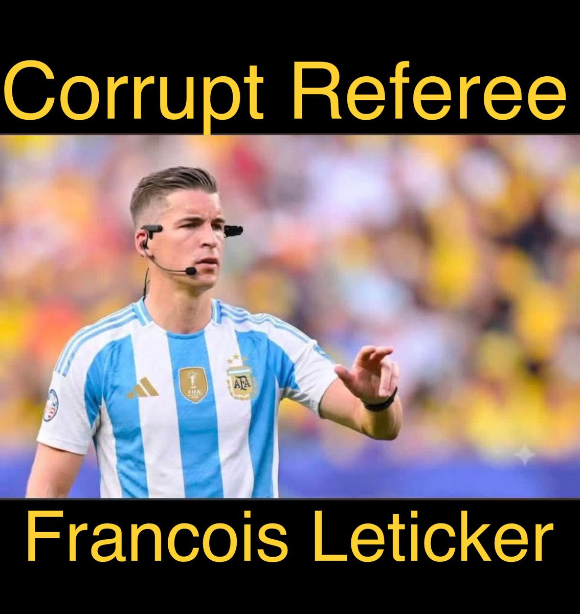 ibnbahya's tweet photo. @nytimes @TheAthleticFC #stop_corruption
#BoycottTheWorldCup
#BoycottFIFA
#BoycottFIFACorruption
#FIFACorruption
#CorruptReferee
#CorruptReferees https://t.co/GuJFq81Zfr