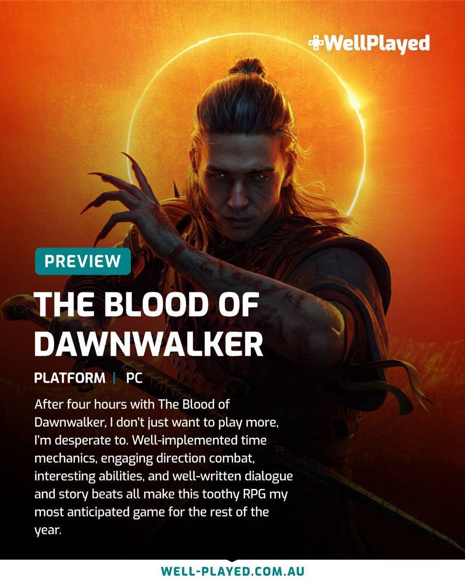 WellPlayed_AU's tweet photo. The sword swinging and blood sucking are excellent, but it was the writing of the characters and storylines that truly caught my attention 

Read: https://t.co/YM1FamiSgO https://t.co/dJ4Di1kSn4