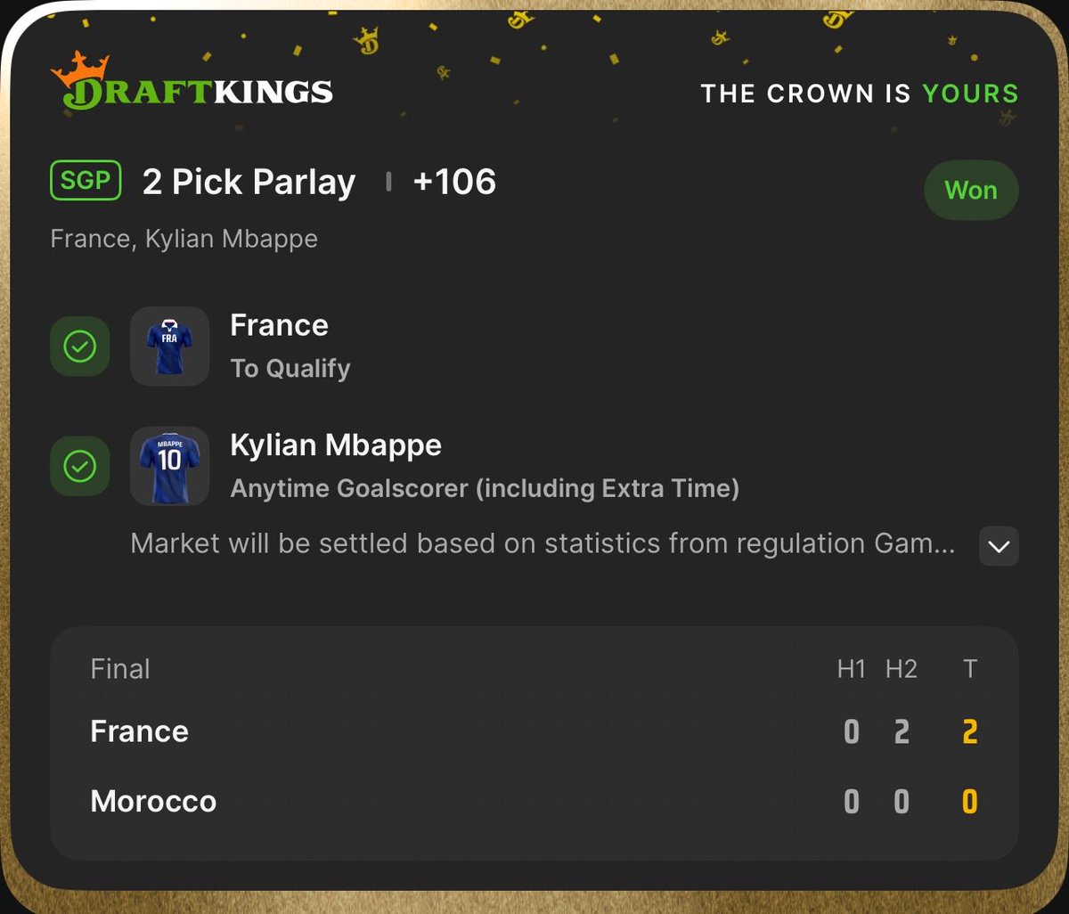 David_Walker5's tweet photo. France to advance 🤝 Mbappe goal ✅ https://t.co/lHi0gVAEr1