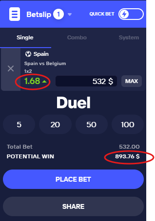 VISHESHMY1's tweet photo. @balotaromantico nah this slip pays 894$ on duel for spain. you're missing a bit of extra cash here https://t.co/aOVuQgV436