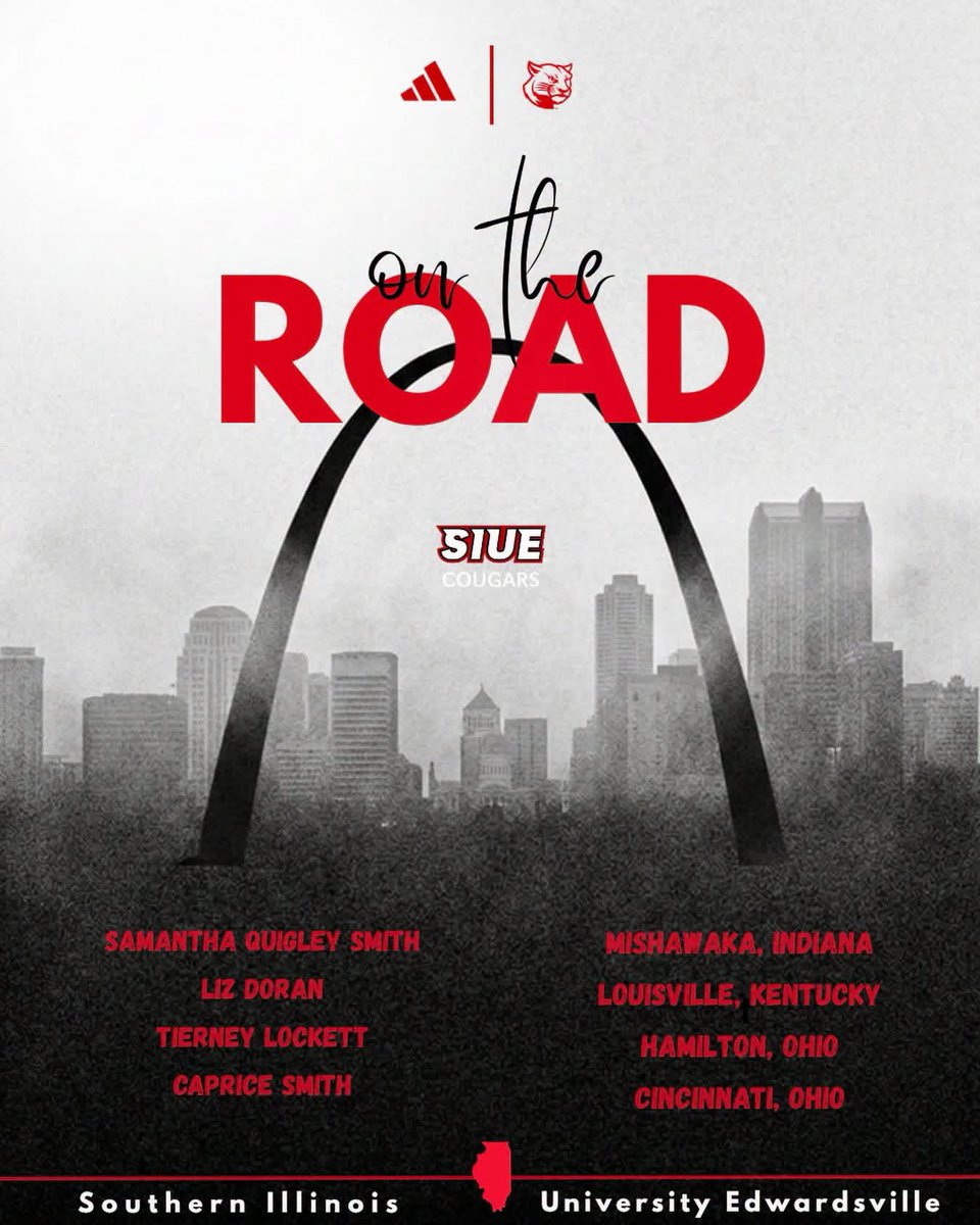 SIUEWBB's tweet photo. The Road Never Stops.
📍Four Cities. One Mission.
See you in the gym. 👀🔴⚪️
#RollCougs #2feetin
Follow our Coaches on a sideline near YOU!
@CoachSQuigley
@coach_doran
@VIPree
@CoachTLockett https://t.co/32J6FLKGqf