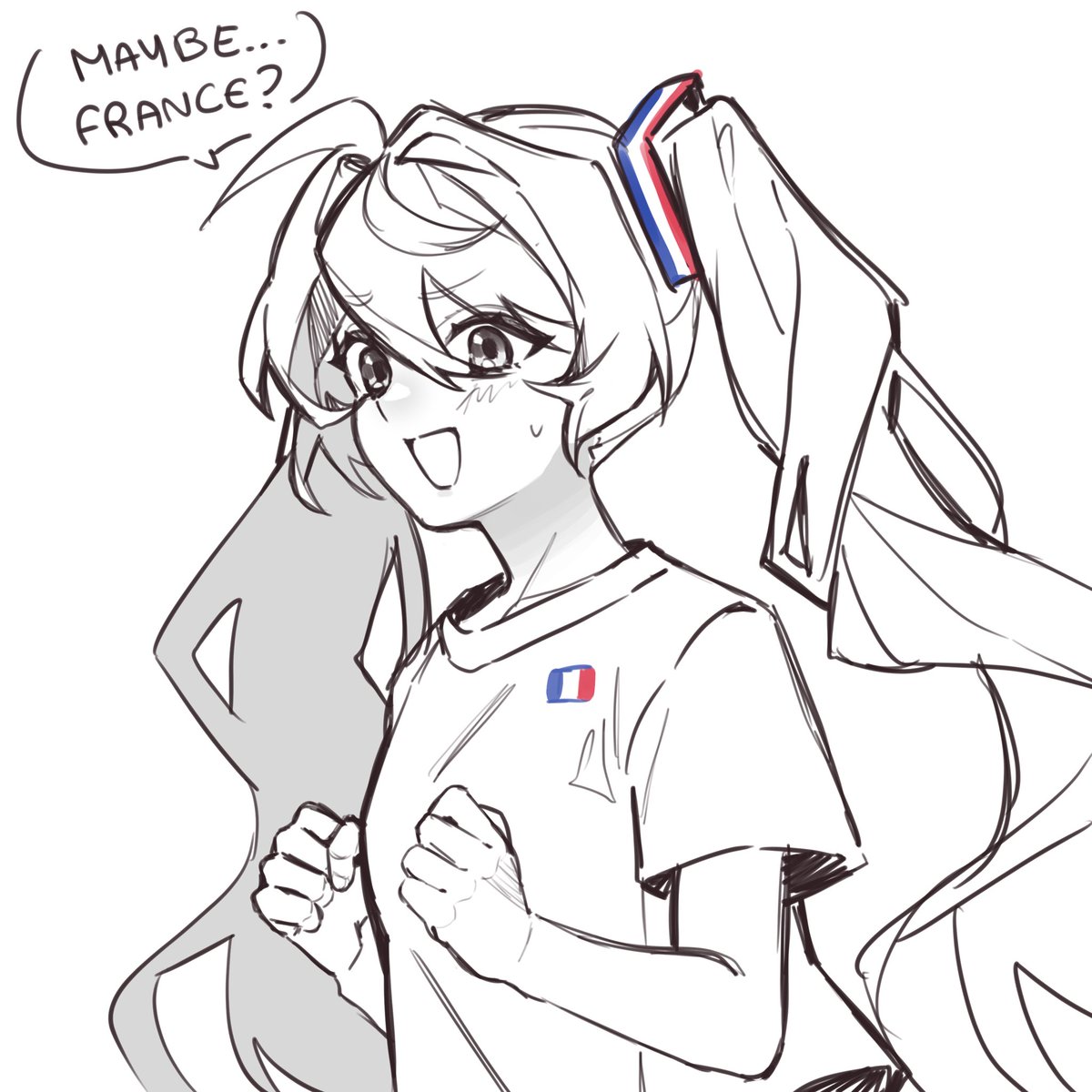 shirayukibanshi's tweet photo. À qui appartiendra Miku à la fin de la Coupe du Monde ????

(Bravo la France pour ce soir !!) https://t.co/PgXvtVFefy